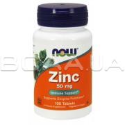 Now Foods, Zinc (цинк) 50 mg 100 Tablets