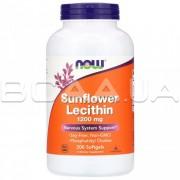 Now Foods, Sunflower Lecithin (Лецитин Подсолнечника) 1200 mg, 200 Softgels